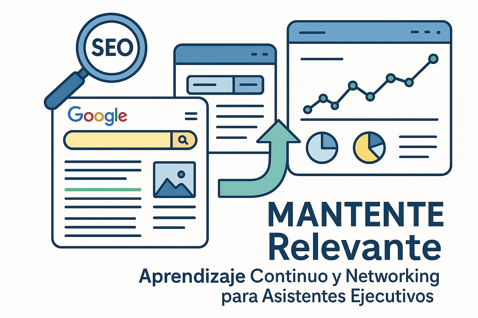 Un grupo diverso de profesionales administrativos participando activamente en una sesión de networking o taller, con un facilitador guiando la discusión, simbolizando la construcción de redes de contacto y el aprendizaje colaborativo.