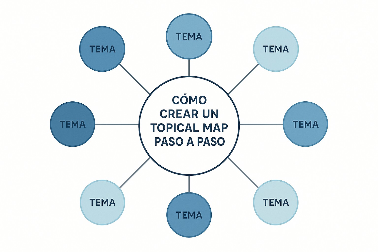 Proceso de creación de mapa temático para SEO: investigación de keywords, agrupación y planificación editorial