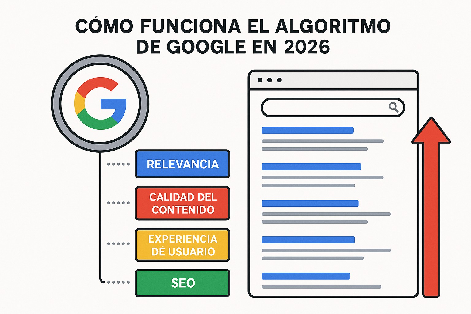 Gráfico circular mostrando la distribución de importancia de los componentes de E-E-A-T para el SEO moderno.