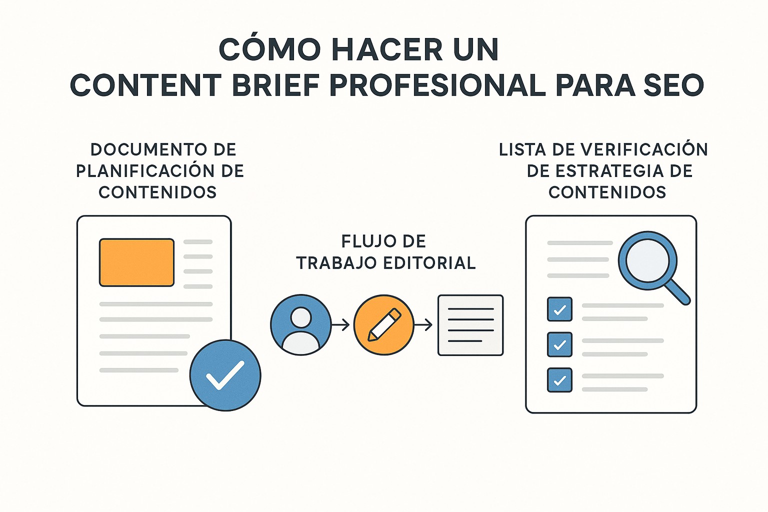 Proceso de elaboración de brief de contenido: investigación, análisis de competencia y briefing editorial
