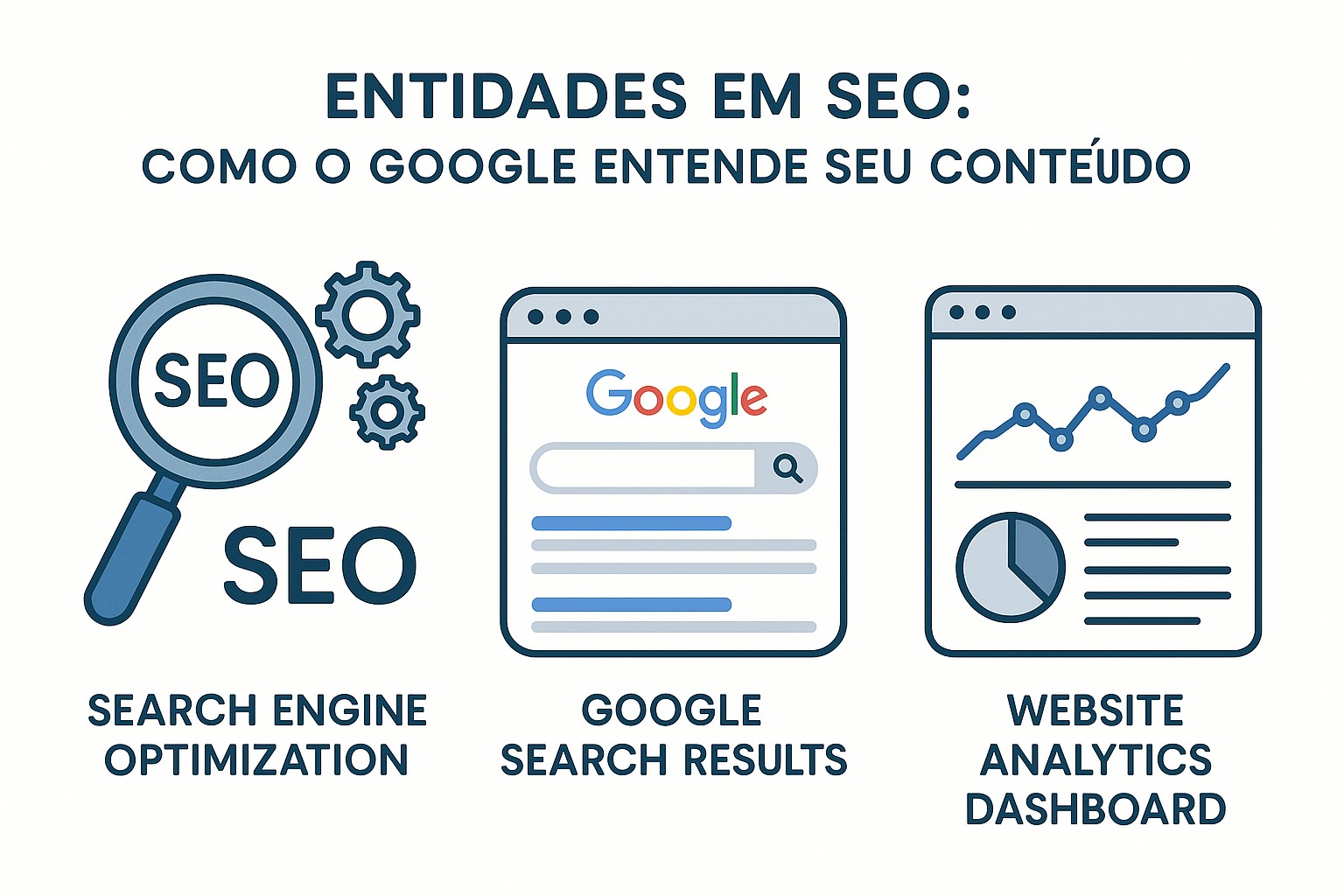 Ilustración sobre entidades seo como google entende