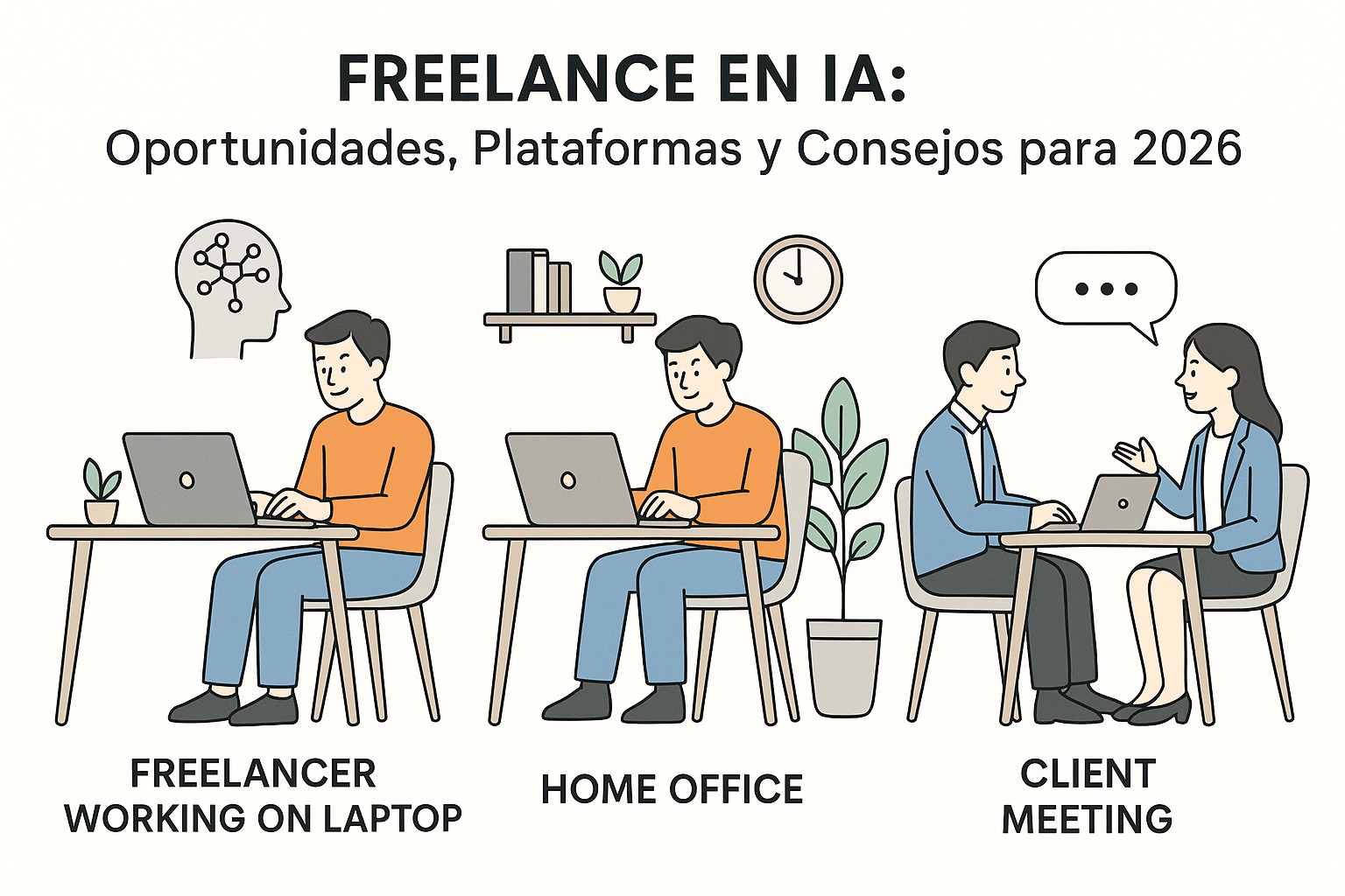 Perfil del freelancer de inteligencia artificial: habilidades demandadas, herramientas y clientes objetivo
