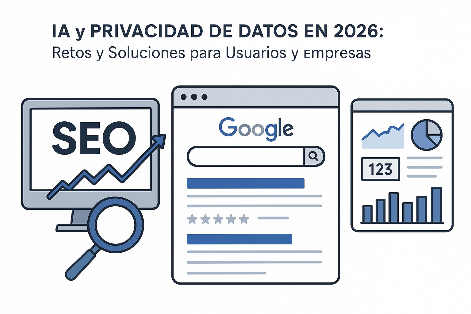 Diagrama de riesgos de privacidad en sistemas de IA: recopilación de datos, sesgos algorítmicos y regulación