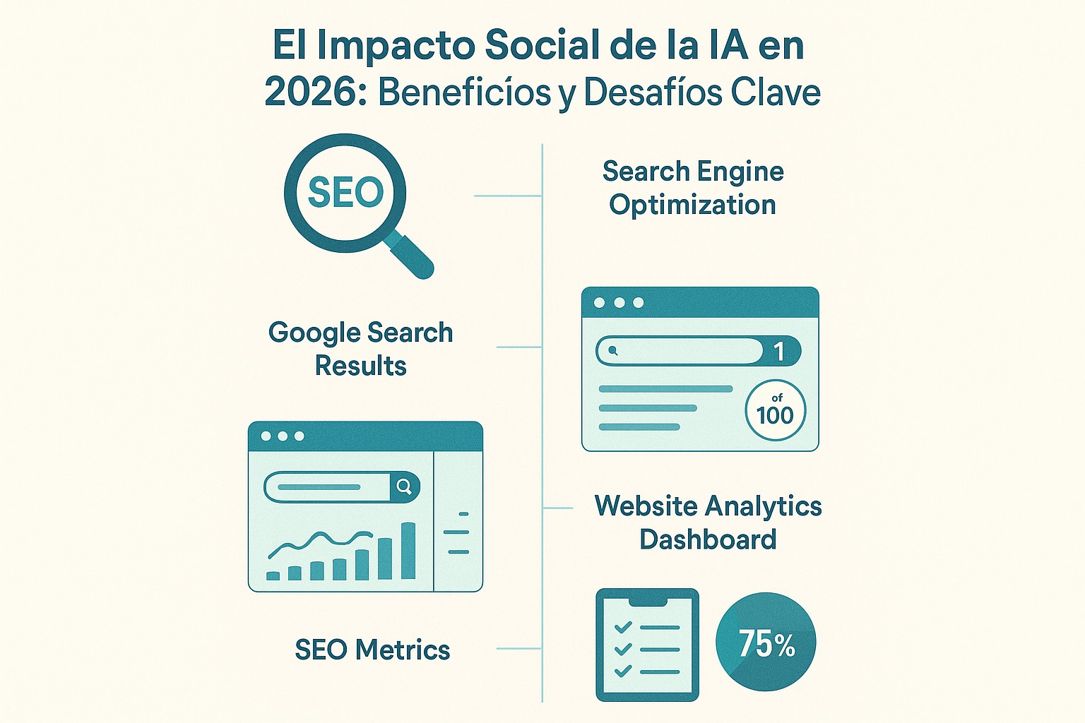 Infografía: impacto de la IA en salud, empleo, educación, ética y regulación en 2026