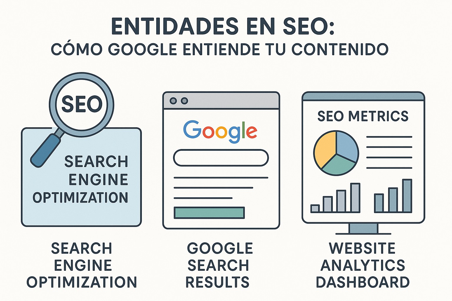 Diagrama de entidades en SEO: personas, lugares, conceptos y cómo Google las identifica en el contenido web
