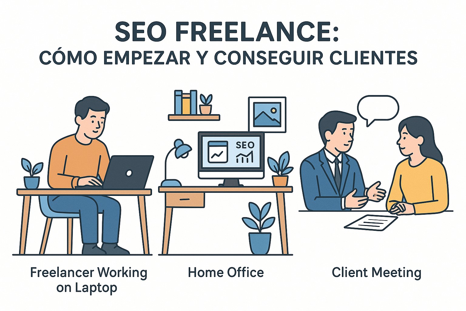 Mapa de inicio de carrera SEO freelance: formación, portafolio, primeros proyectos y captación de clientes