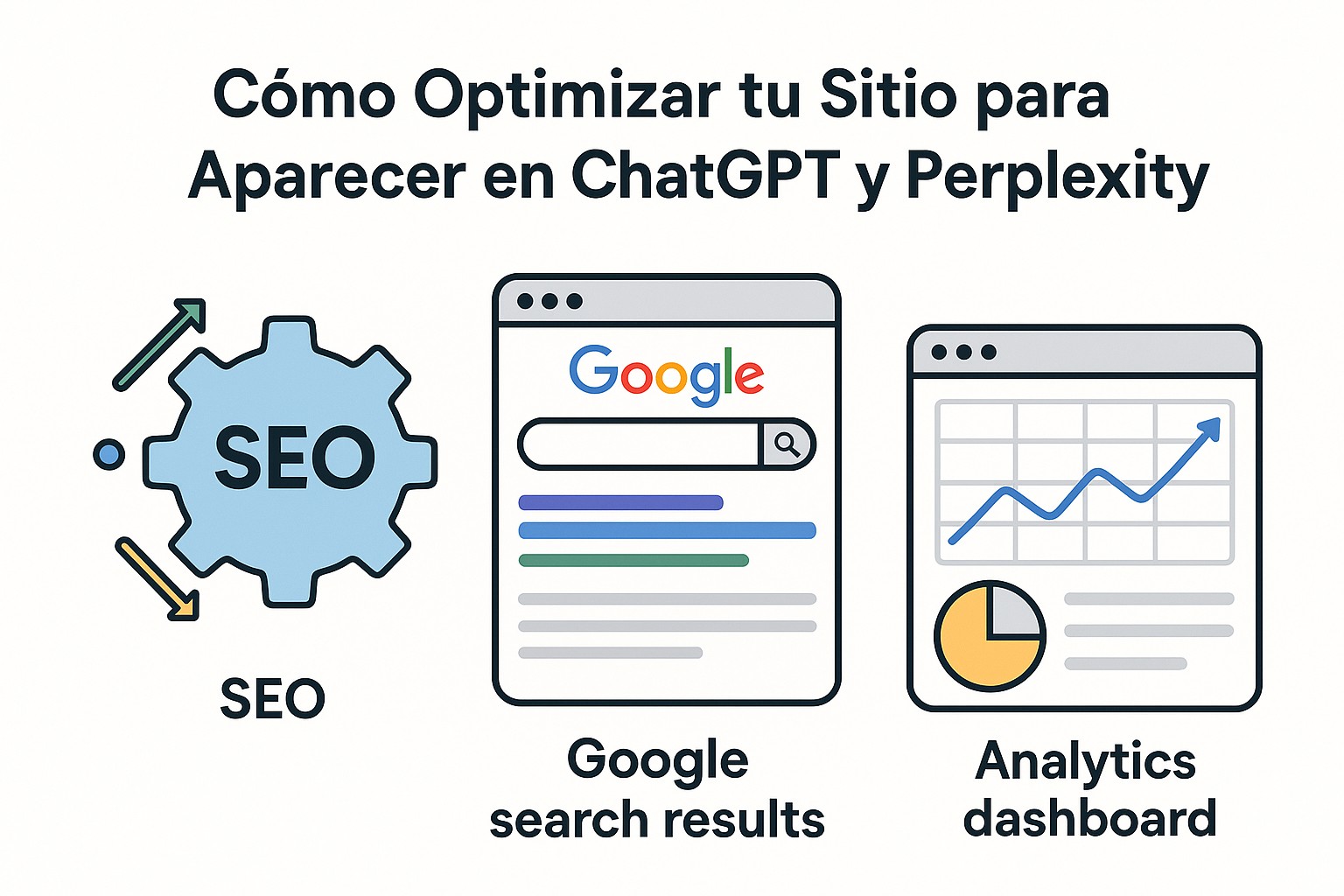 Diagrama de optimización para IA y ChatGPT: estrategias para aparecer en respuestas de modelos de lenguaje